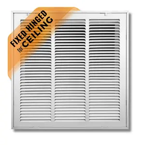 Handua Steel Return Air Filter Grille [Fixed Hinged] for 1-inch Filters | Vent Cover Grill for Sidewall and Ceiling | White