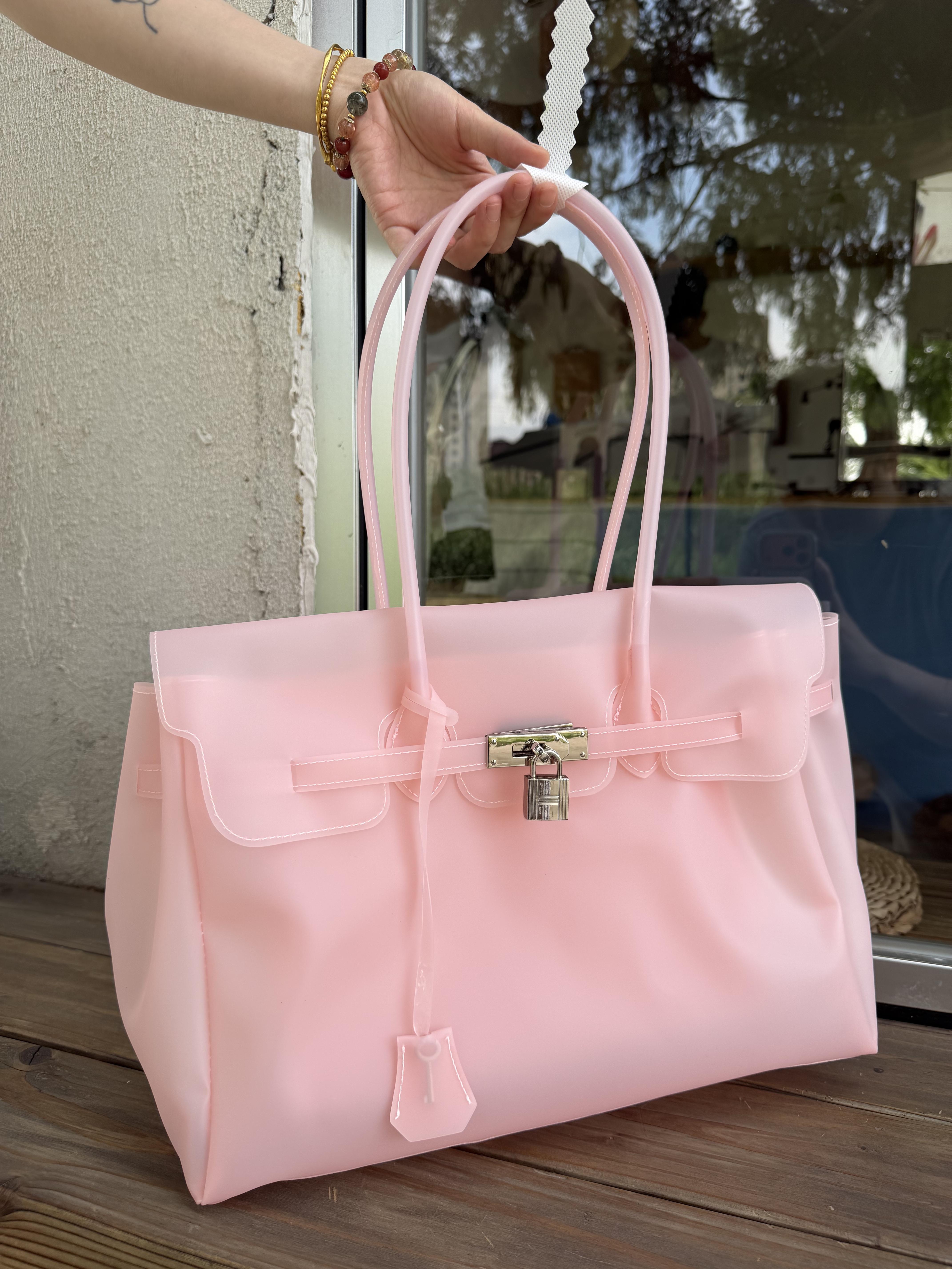 Transparent Jelly Shoulder Bag for Women, Summer TPU Handbag, Beach Tote Purse, Lightweight Crossbody Bag for Vacation & Daily Outfit