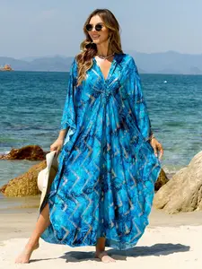 EDOLYNSA plus size Dress women's vacation beach wear Boho swimsuit cover-up vibrant lounge wear Ladies Summer Clothes lounging kaftan bathrobe Q1869 Swimwear Coverups Bathing Suit Coverup Beach Outdoor Wear