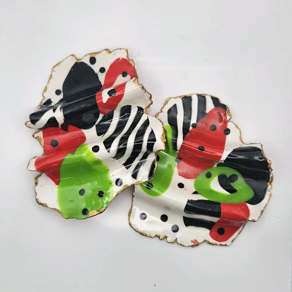Chloe- Abstract polymer clay earrings. Limited colorways.