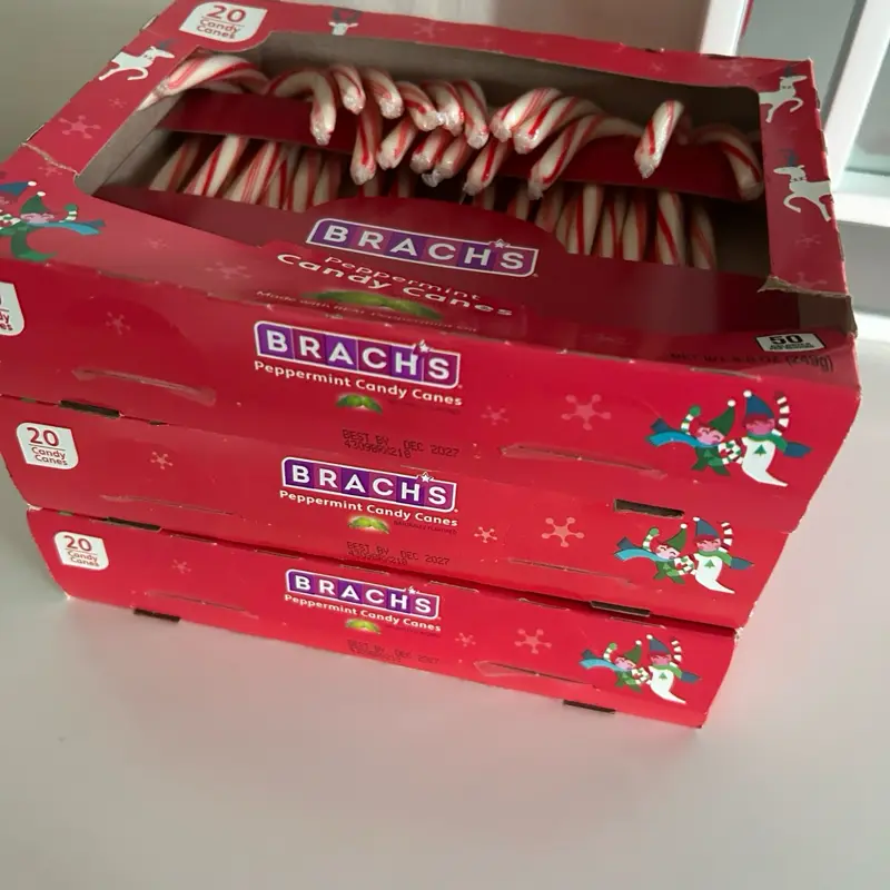 Brach peppermint candy canes parck of 3 Snack Sweet