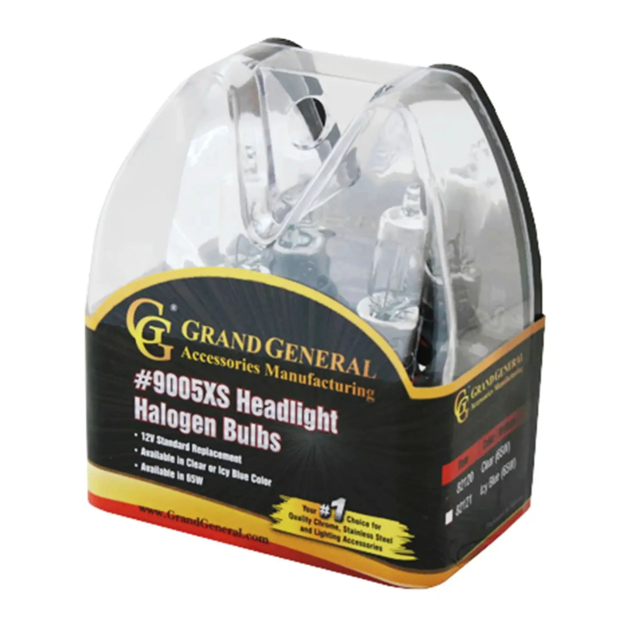 Grand General #9005XS Halogen Headlight Replacement Bulb - 12V DC, 65W (standard), 100W (high output), available in 65W or 100W output options, 100 W (High Output)