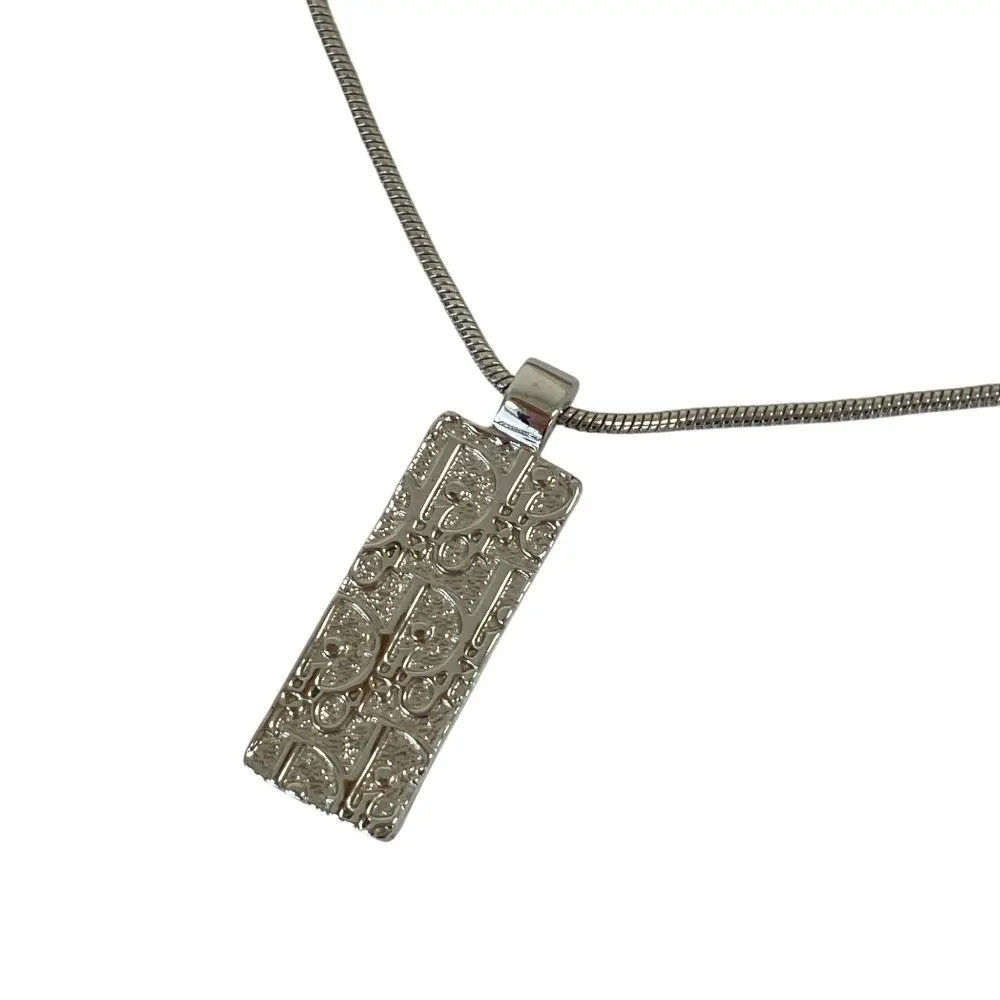Pre-owned Dior Gold-plated Small Leather Goods Christian Trotter Rhinestone Necklace