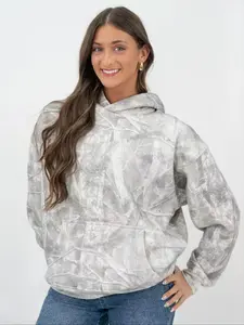 Women's Fall Winter Long Sleeve Knit Hoodie Top, Camouflage Print Pullover, Casual Loose Fit, Comfortable All-Over Print Design, Casual Streetwear Sweatshirt, Loose Fit Hooded