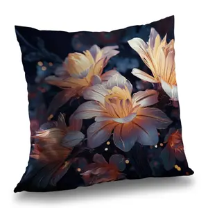 MWW C1PT1616M08OR1 16 x 16 in. Pixie Flowers Blue Polyester Twill Throw Pillow Insert for Home Decor