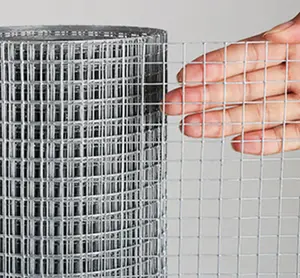 Hot-Dip Galvanized Welded Wire Mesh 393.7in/10m Heavy-Duty Rust-Proof Fencing for Garden Farm & Construction Gauge 25 Aperture 1/4in/0.6cm
