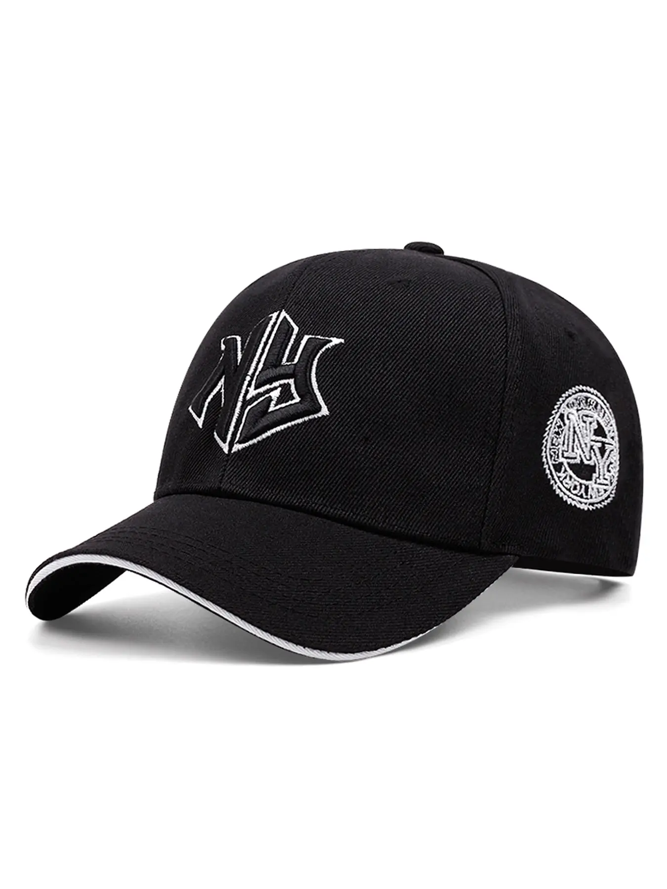 2026 New Simple Baseball Hat, Flatbill Snapback, Adjustable Snapback Cap Hats Snapback NY Embroidered Letter Hip Hop Hat, Street Skateboarding Hat, Outdoor Sunshade Hat Unisex Design