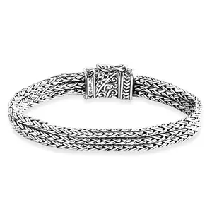 Padian Flat Chain Bracelet in Sterling Silver 7.25 In 41.40 Grams Christmas Gifts
