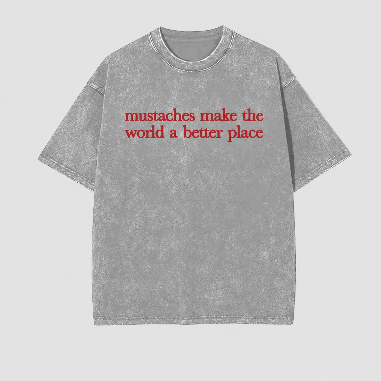 Mustaches Make The World A Better Place Shirt Funny Mustache Lover TShirt Made In USA For Women For [cotton, lightweight and breathable, soft and comfortable] Y2K Streetwear Graphic Tee Graphic Concert T-Shirt