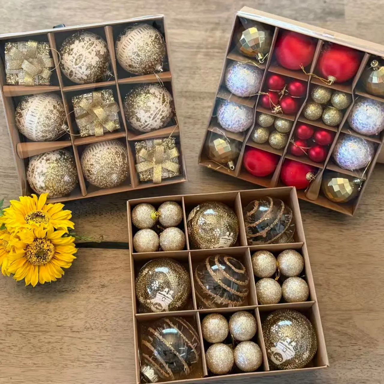 Premium Christmas Ornament Balls Set — 16/9/30/44 pcs | Red / Silver / Gold / Multicolor | Holiday Tree Decorations