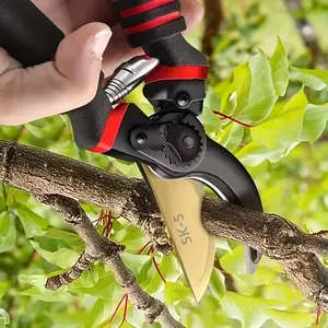 8.27 Inch Carbon Steel Pruning Shears SK5 Sharp Blade Garden Clippers with Comfort Grip Handle for Tree Branch Flower Trimming Durable Hand Pruner for Home Garden Floristry Lawn Care Yard Maintenance Tool Lightweight Rust Resistant,summervibes