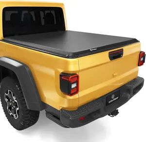 5 ft Bed Soft Roll Up Truck Bed Tonneau Cover Compatible with 2020-2025 Jeep Gladiator JT w/o Trail Rail System