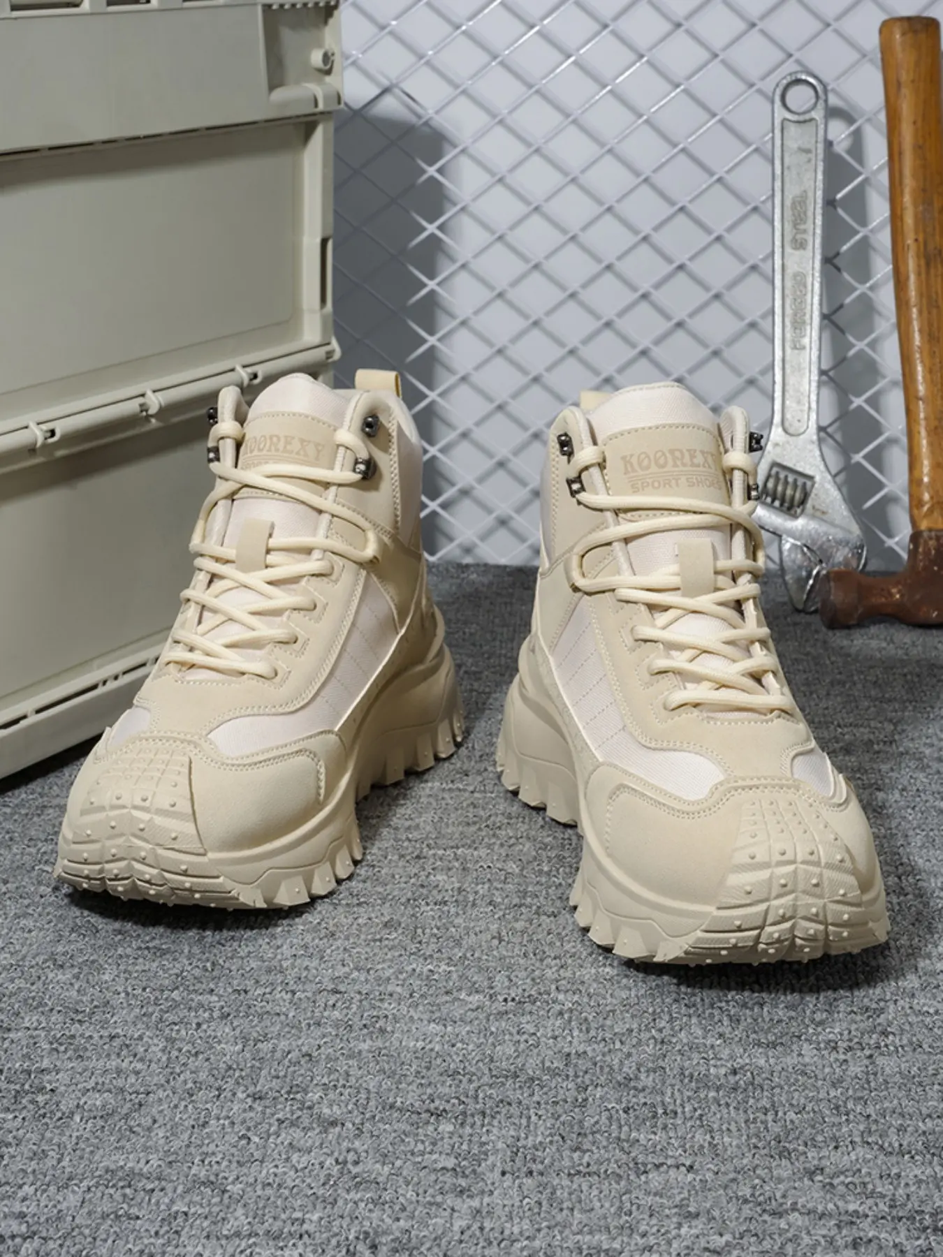 Men's Fashion Boots, Stylish Casual Shoes for Daily Wear, Comfortable and Trendy Footwear for Men, Perfect for All Seasons, Lace Up Boots, Casual Outdoor Boot