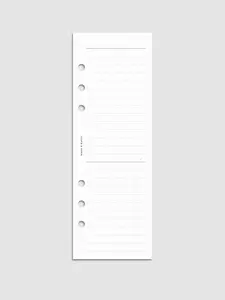 Half Page Notes Planner Inserts