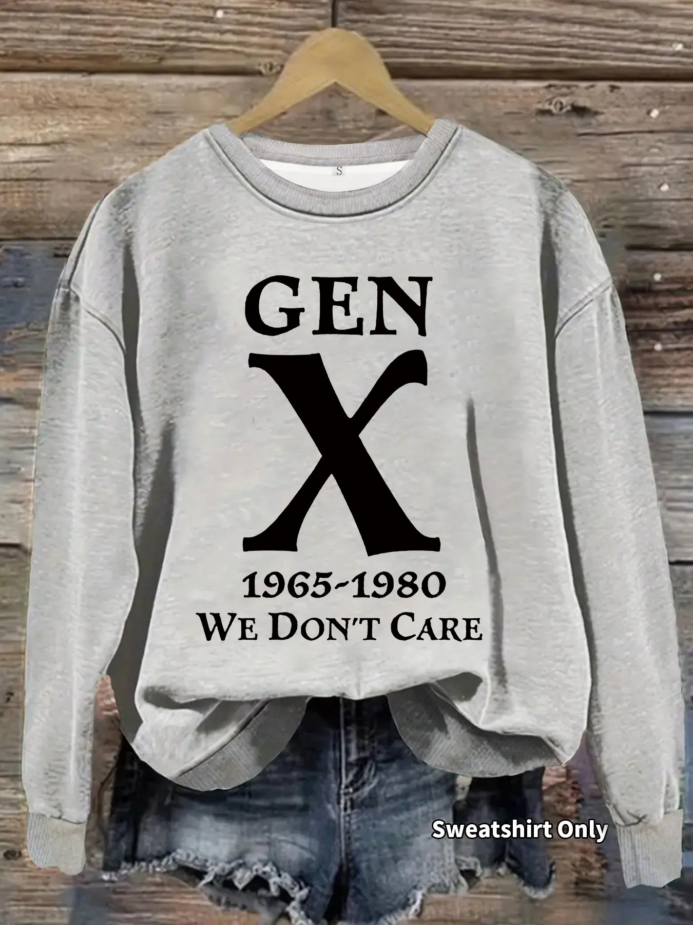 Women's Casual Graphic Pullover Sweater, Soft Fabric Long Sleeve Round Neck Sweatshirt, Comfortable Daily Wear