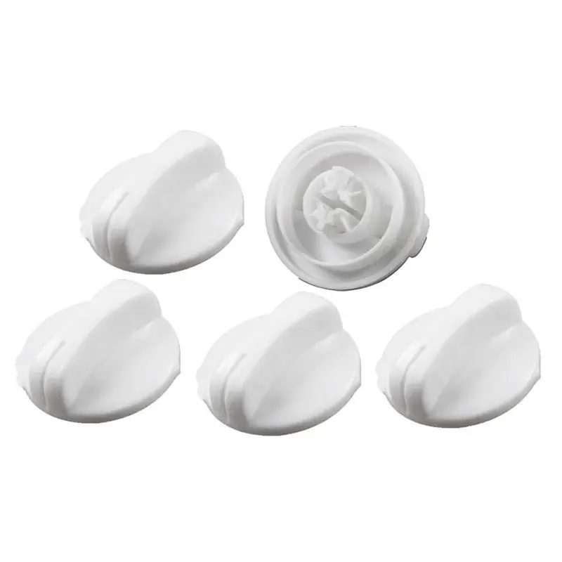 Washing Machine Control Knobs, Replacement Dial Accessories for Compatible Semi-Automatic Twin-Tub Washers, Appliance Components for Matching Shaft Fittings, Laundry Equipment Repairs and Routine Control Panel Maintenance, 5 Pieces