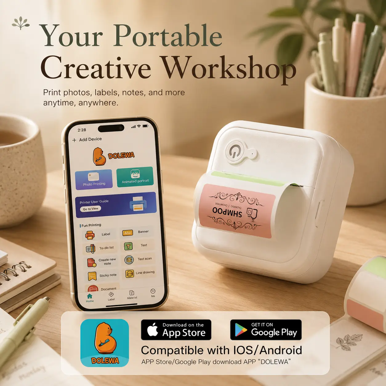Mini Bluetooth Note Printer
