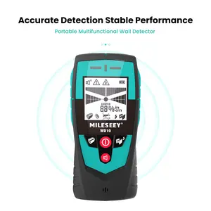 MILESEEY WD10 Handheld 4-in-1 Industrial Wall Detector Scanner with Accurate Scan and Detect Mode for Wood Metal Studs Pipe Joist AC Wire