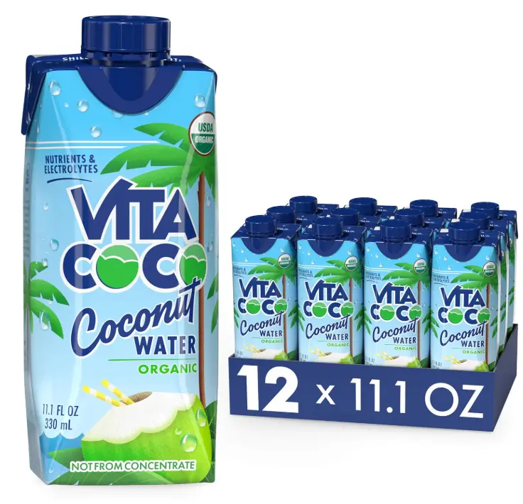 Vita Coco Coconut Water, Pure Organic | Refreshing Coconut Taste | Natural Electrolytes | Vital Nutrients | 11.1 Oz (Pack Of 12)