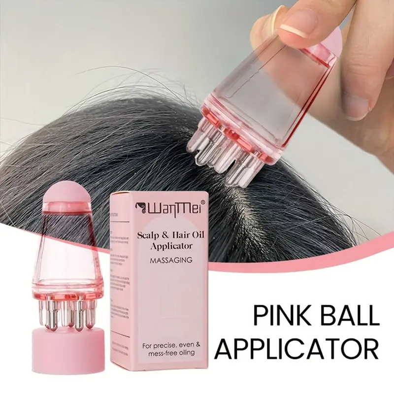Roller Ball Scalp Applicator Comb – Massage Design Hair Oil & Liquid Applicator for Scalp Treatment, Scalp Hair Care Solution, Smooth Even Application for Daily Use