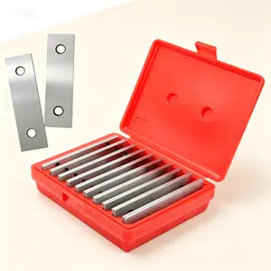 Precision Thin Parallel Blocks 0.0002" Accuracy 6" Length 10 Piece Set, Machinist Gauge Steel, Blue Powder Coated, Reusable Precision Setup Bars for Milling and Grinding
