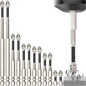 High   Drill Bit Set - 12 count K5 Impact Resistant Non Slip Bit -   Bits - 25 50 65 70 90 150mm (12Pcs)