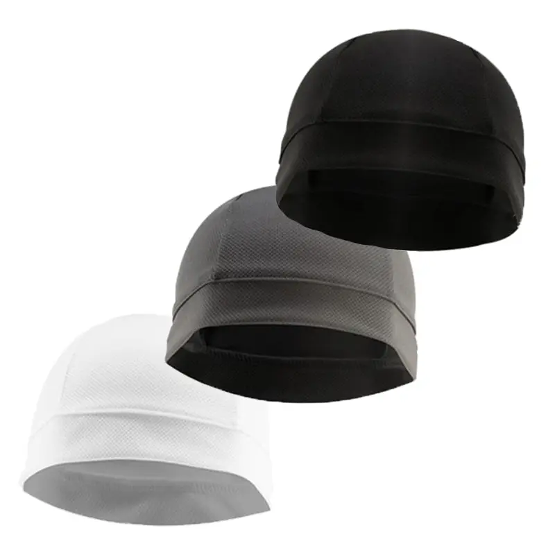3 PC Skull Caps for Men - Soft, for Men Women Stretchy Helmet Liner Biking Accessory Lightweight, Moisture-Wicking, Back To School Birthday Outfit Machine Washable Polyamide