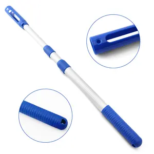 Three-section aluminum telescopic pool pole | Lightweight and durable, adjustable length | Suitable for pool cleaning/netting/surface cleaning | Telescopic storage, space-saving