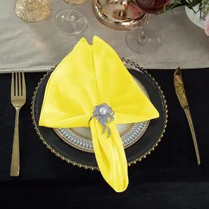 20"x20" Scuba (Wrinkle-Free) (240 GSM) Napkins - Canary Yellow (10pcs/pk)