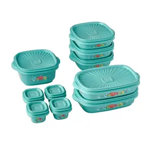 20 Piece Plastic Food Storage Container Variety Set - Includes Sweet Rose or Sweet Rose Dishware