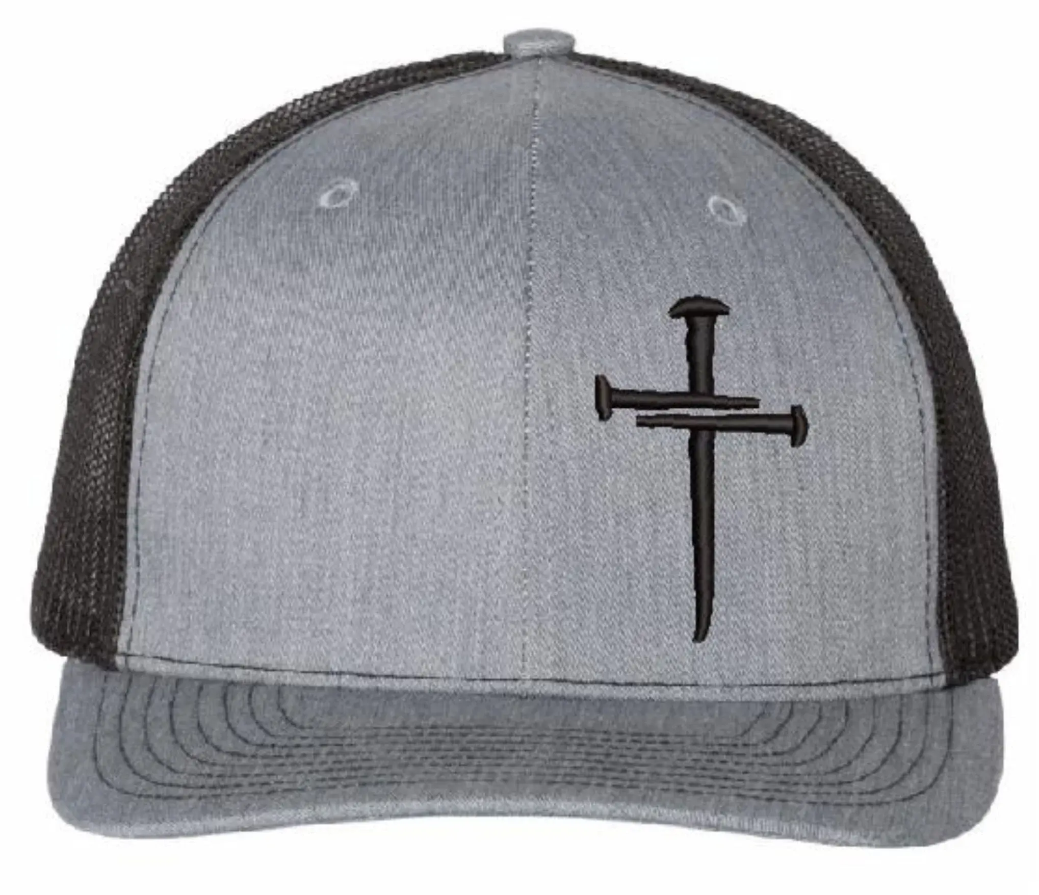 Jesus 3 Nail Cross Richardson 112 Embroidered Adjustable Snapback Hat with Free Decal