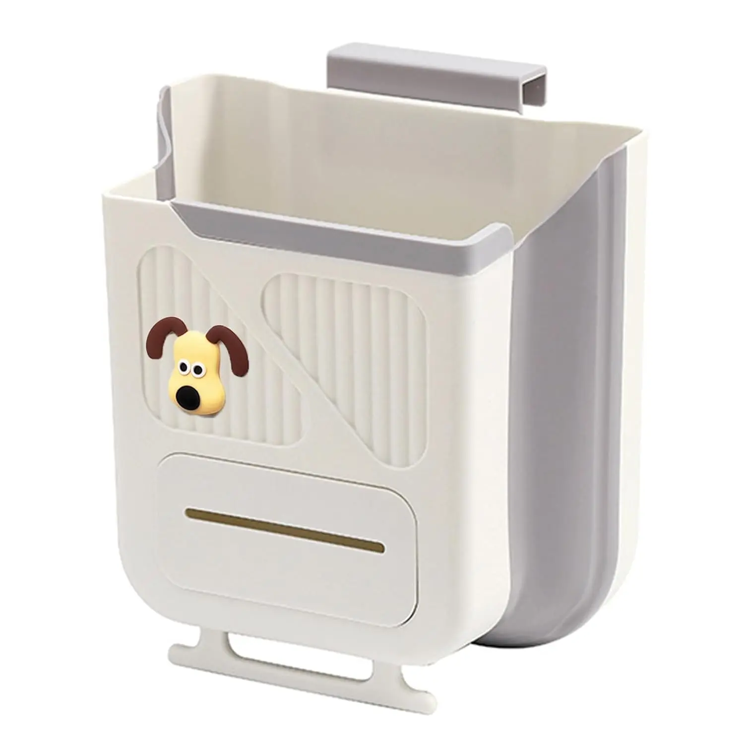 Top Open Trash Can Cabinet Door Hanging Bin - 2.64 Gal Collapsible, Premium TPR and PP Material, Ideal for Kitchen Daily Use