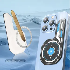 Bluewow Removable Vapor Chamber Cooling Pad for Mobile Gaming - Advanced Aluminum Body, High-Adhesion Nano-Sticker, Enhanced Heat Dissipation, Slim Design, Magnetic Back Clip, Compatible with Most Phones, Removable Cooling Pad