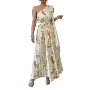 New dress temperament printing looks thin and fashionable vestido  largo bridal  gowns vestido de noche sundress low  back  dress katch  me  set body  con easter  dress pretty  little  thing bridal  white dress renaissance outfits 1  girl  2  outfits