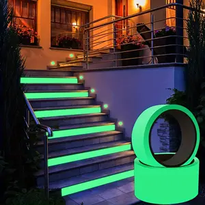 [1 Roll Glow Tape] High-Visibility Glow-in-the-Dark Adhesive Tape |   1 Roll, Neon Green & Purple, Reflective Safety Tape for Nighttime Use, Security, Home Decor, and Emergency Preparedness