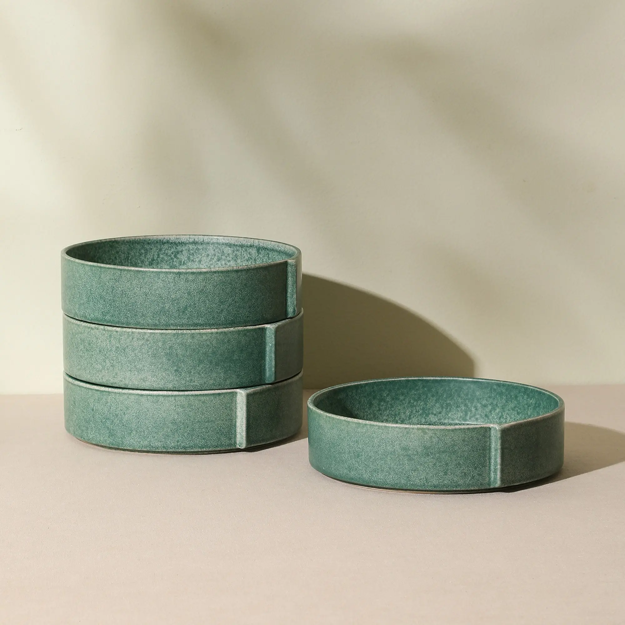 Bao Stoneware  Pasta Bowl - Green