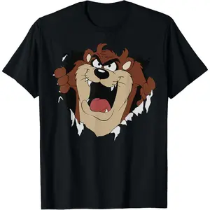 Fashionable Casual Top Men's Short Sleeve Looney Tunes Taz Rip T-Shirt