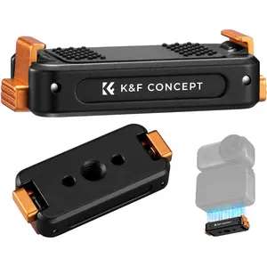 K&F CONCEPT Magnetic Quick Release Bracket for DJI Osmo Action 6/Nano, Extendable Aluminium Alloy Base with 1/4" Screw Hole for Cameras, Tripods, Selfie Sticks