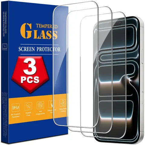 3 Pcs For iPhone 18 17 16 15 14 13 12 11 Pro Max X XR 8 7 6 HD Clear Tempered Glass Screen Protector