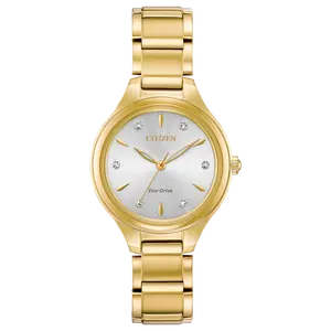FE2102-55A Citizen Corso Silver Dial Gold-tone Ladies Watch