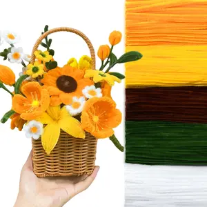 500 Pieces Pipe Cleaners Chenille Stems for Flowers Craft Supplies Bulk Fluffy Fuzzy Sticks for DIY Art Projects Creative Gift Wrapping Party Decorations