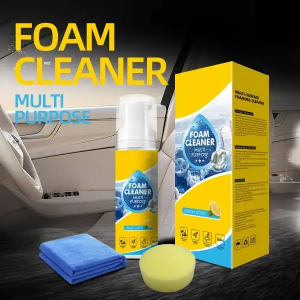 Multi-Functional Deep Stain Remover Powerful Cleaning Solution for Car Interior Seat Carpet Home Sofa Furniture Safe for Plastic Fabric Upholstery Material