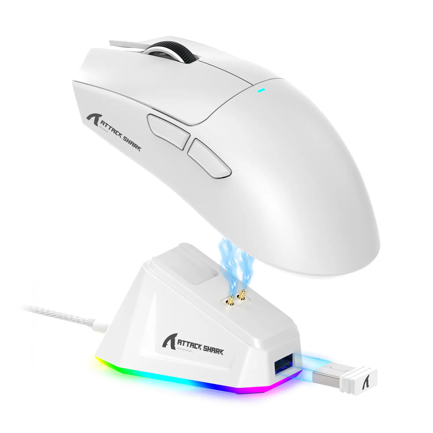 ATTACK SHARK X11 Lightweight Wireless Gaming Mouse with RGB Charging Dock,Tri-Mode-2.4G/USB-C Wired/BT,22K DPI,PAW3311 Optical Sensor,5 programmable Buttons for PC/Mac. gamingmice budget gamingmouse bluetooth mouse,back to school,back to school shopping
