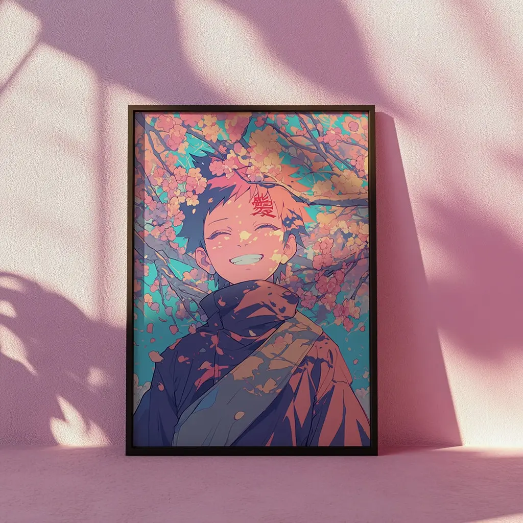 Gaara of the Sand Art Print Naruto Poster Kawaii Wall Decor Unique Gift for Anime Lovers Japanese Manga Art Aesthetic Room Decor
