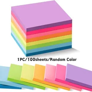 8 Color Self-Adhesive Sticky Notes, Assorted-Color Fluorescent Sticky Note Pads, Sticky Notes - Ideal for Note, Scheduling Weekly Activities, Meal Planning, To-Do Lists, Refrigerator Notes, Study Reminders, Goal Tracking, Appointment Reminders, Gym Schedu