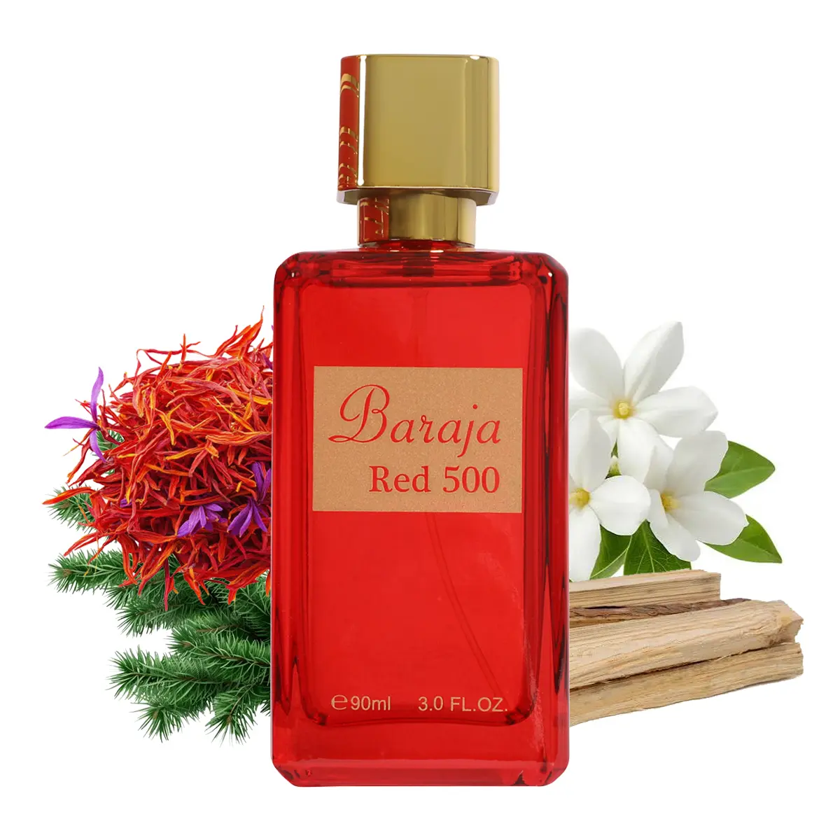Baraja Red 500 Eau de Parfum Natural Spray Perfume for Women 90ml/3.0fl.oz. by Mys Scents