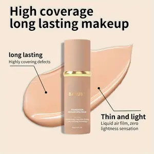 [Hydrating 4-In-1 Foundation] 2pcs/3pcs BABARUBT 4-In-1 Foundation, Medium Tone, Waterproof, Sweatproof, Hydrating with Sodium Hyaluronate, Cream Formula, Concealer, Primer, Natural Makeup Effect, 1-1.4 Fl Oz