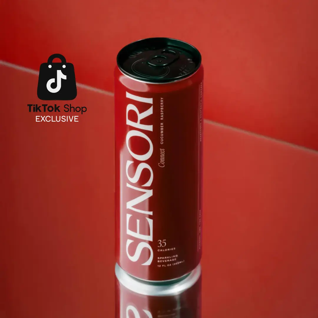 Sensori Connect Non-Alcoholic Functional Sparkling Beverage | Wine-Adjacent Alcohol Alternative | Kanna, Blue Lotus, Lion's Mane & Magnesium | TikTok Exclusive 4-Pack