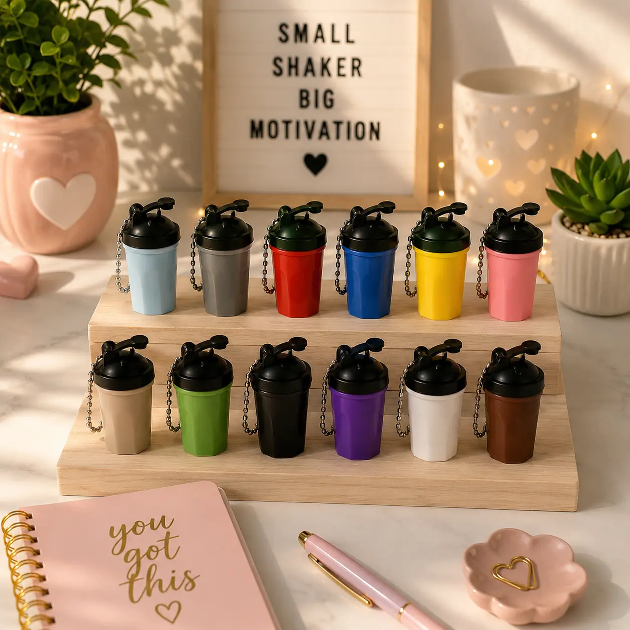 Mini Protein Shaker Keychain/ Cute GYM Keychain/ 3D print/ Select Your Color Or Receive A Radom surprise color