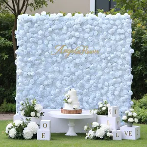 S-A8911 White Cloth Base Flower Wall Wedding Backdrop Props